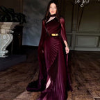 Shawl Split Graceful Formal Belt Dress