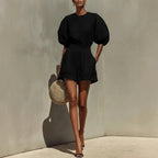 Women's Puff-Sleeve Casual Fashionable Comfortable Set