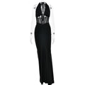 Lace-up Sexy Backless Pleated Hip Dress