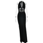 Lace-up Sexy Backless Pleated Hip Dress